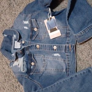 L wax jeans Jean jacket womens